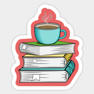 Books And Coffee Sticker